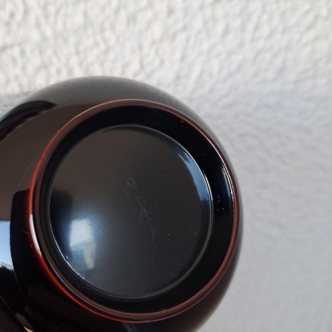 【輪島塗　五島屋謹製　小吸物椀×5客】布着本堅地　沈黒　西村国峰作　 共箱なし