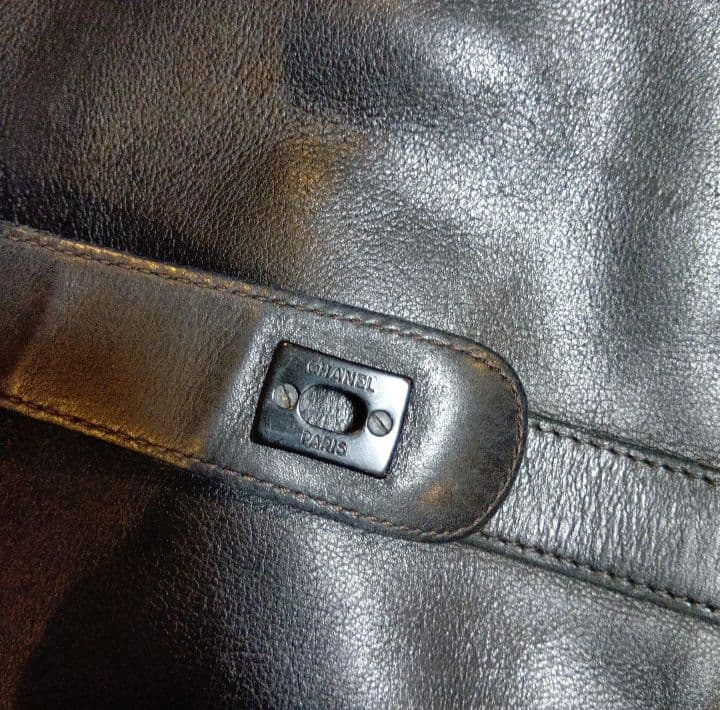 CHANEL　シャネル　ココマーク　レザー　ターンロック　トートバッグ