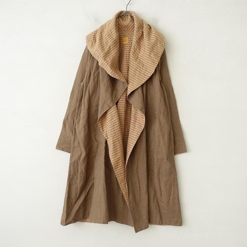 ヨーガンレール JURGEN LEHL 　リネン　Aライン　ローブ　羽織　ロング