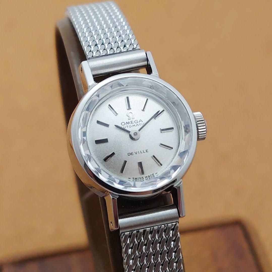 【オーバーホール済み】オメガ デビル レディース カットガラス自動巻き 美品！