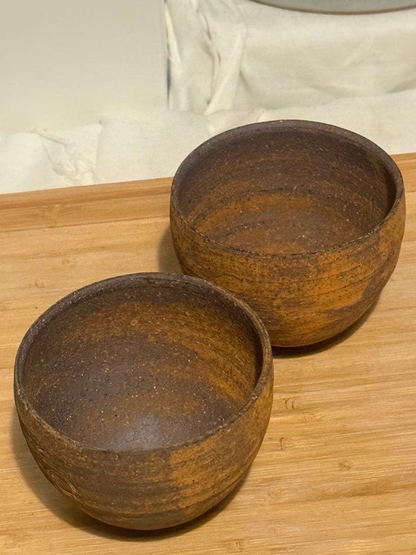 『新品未使用』二階堂明弘　2点セット　焼き締め　丸カップ　フリーカップ　小鉢