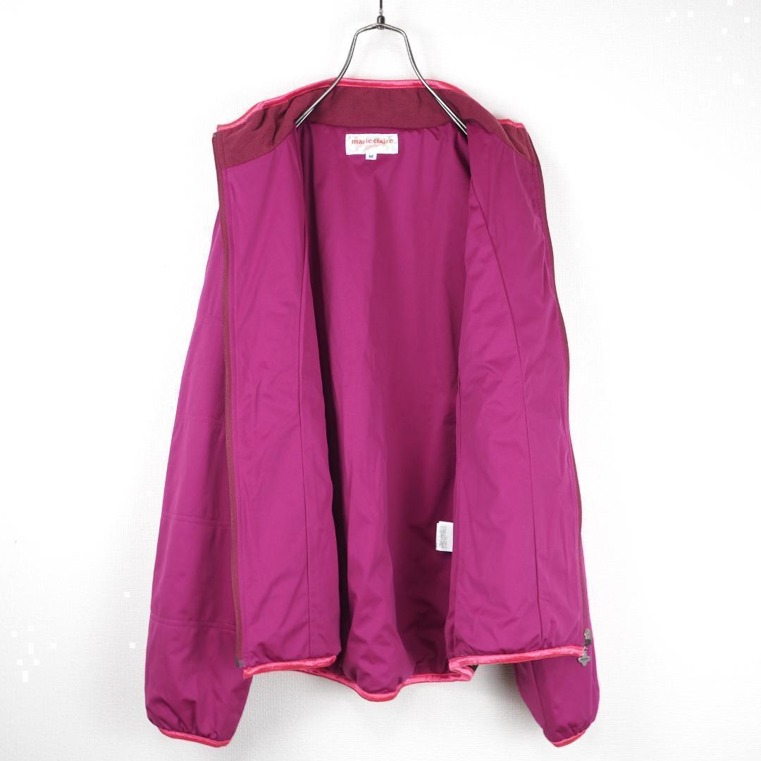 G4754*マリクレール☆中綿☆ゴルフ☆ジャケット☆ブルゾン☆紫パープル☆M