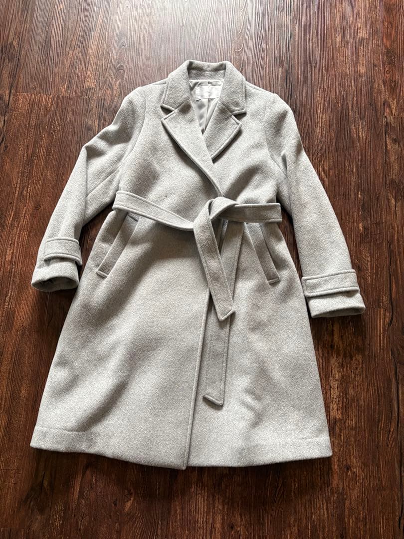 index 新品未使用　チェスターコート　羊毛、カシミヤ混
