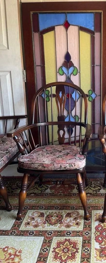 ささら＊飛騨産業 1脚 キツツキ 椅子 アーム ダイニングチェア セット