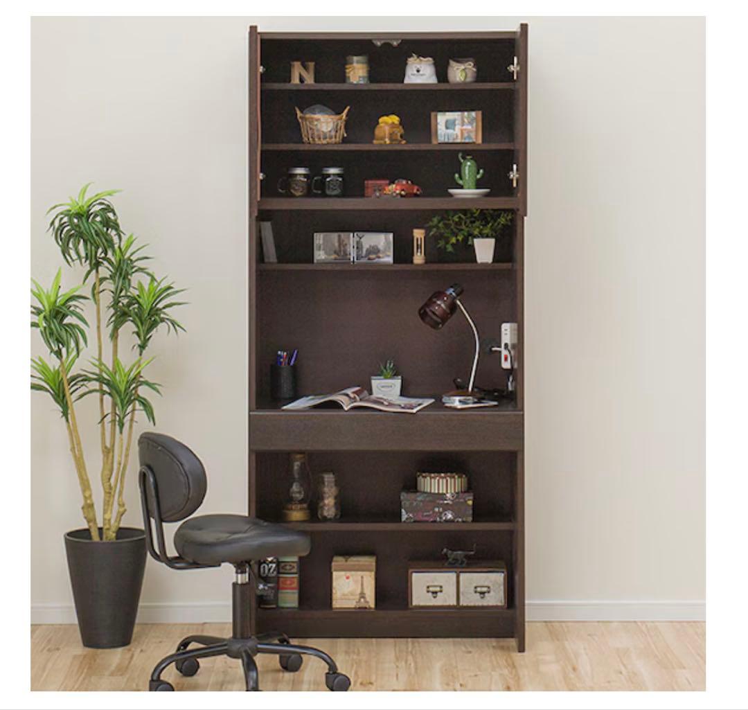 ニトリ　壁面ユニットデスク(ウォーレン 80 DBR)