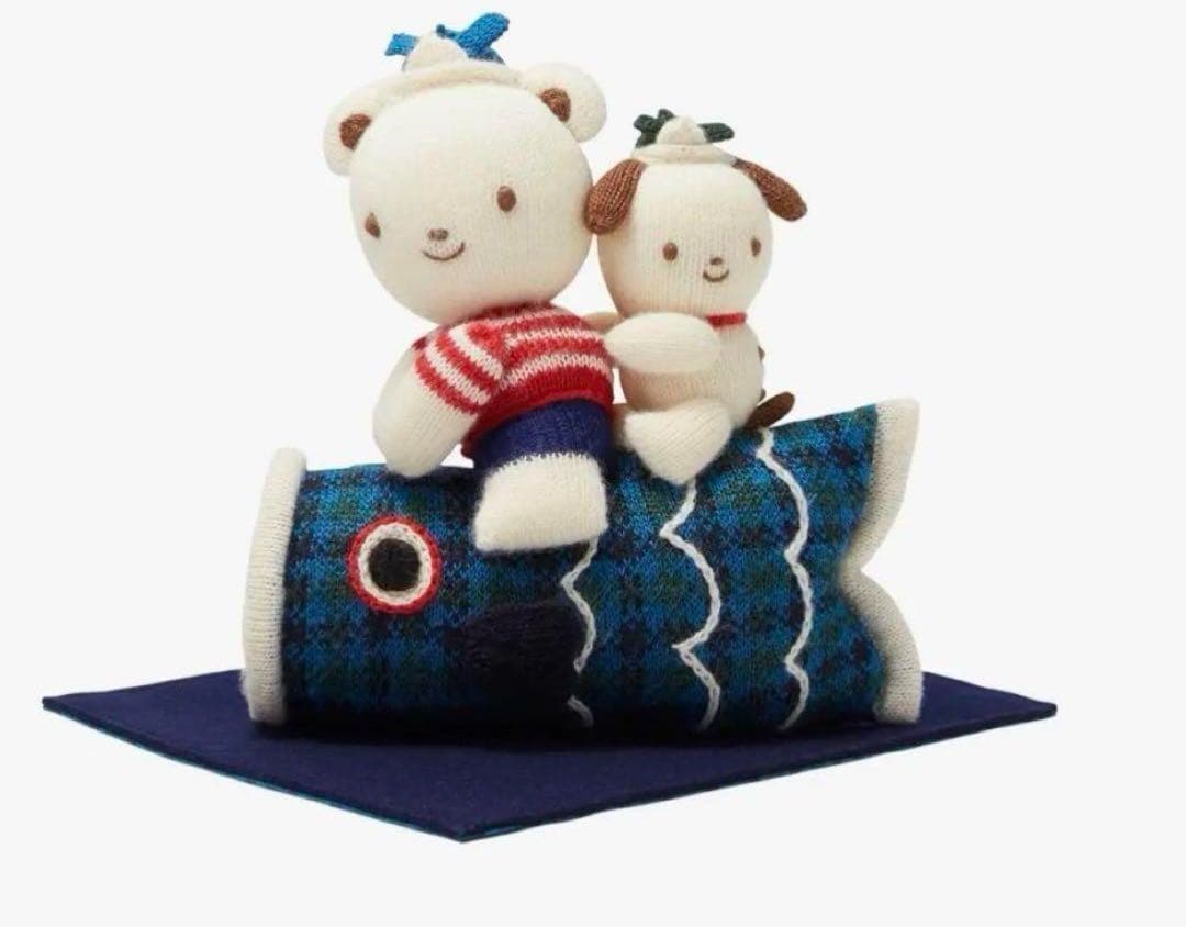 ♡*様 familiar ファミリア　五月人形 クマと犬のぬいぐるみ