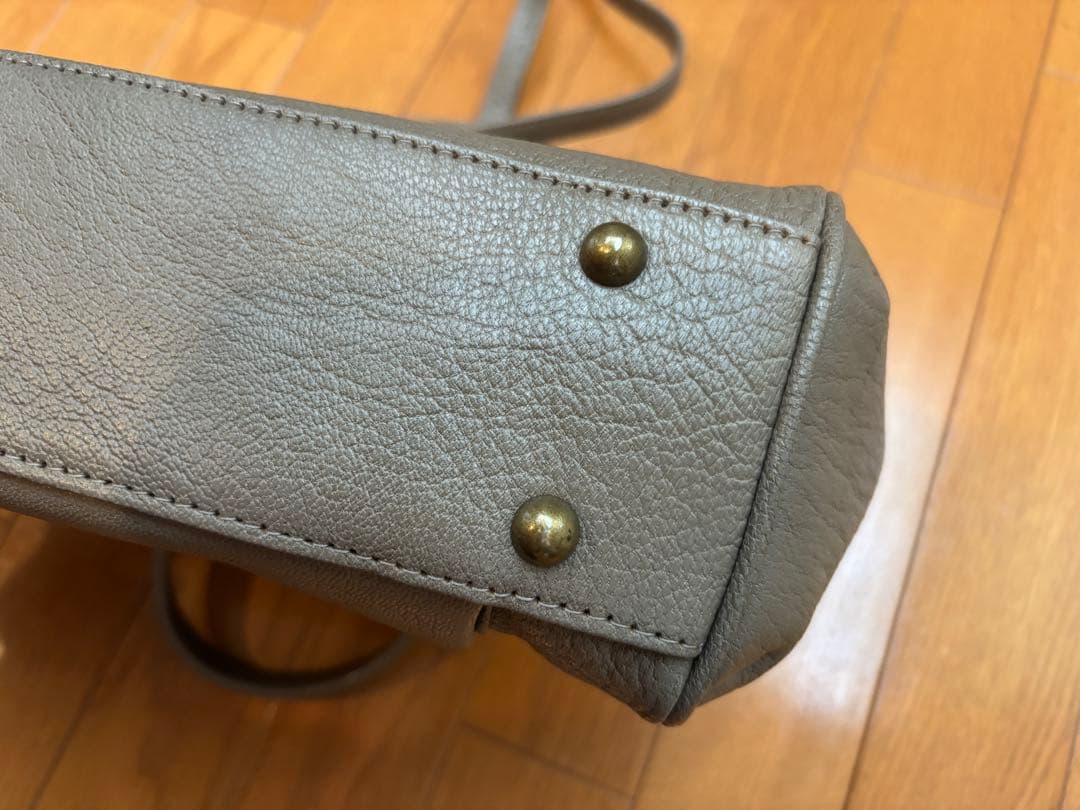 TOFF&LOADSTONE グレージュ レザー トートバッグ