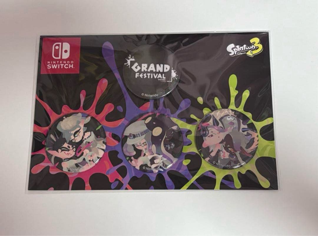 スプラトゥーン3 グランドフェスティバル 缶バッジ