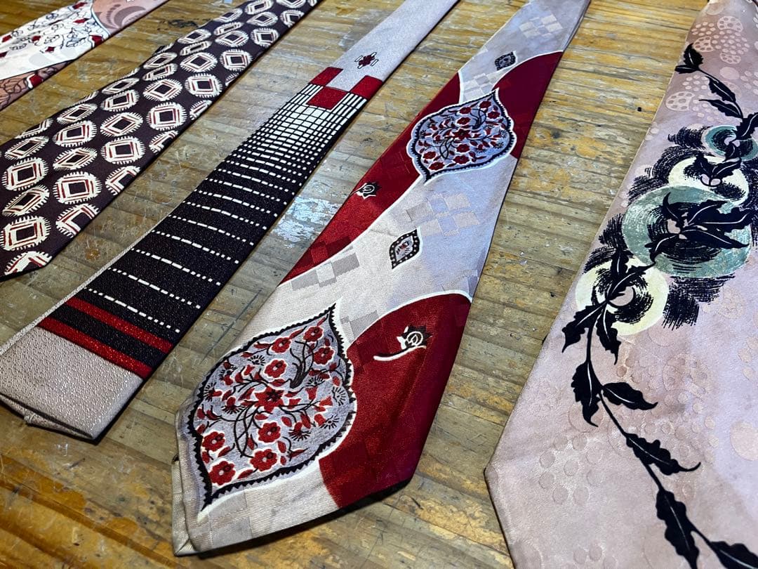 ③ビンテージネクタイ5本セット40's50'sスウィング　ロカビリー