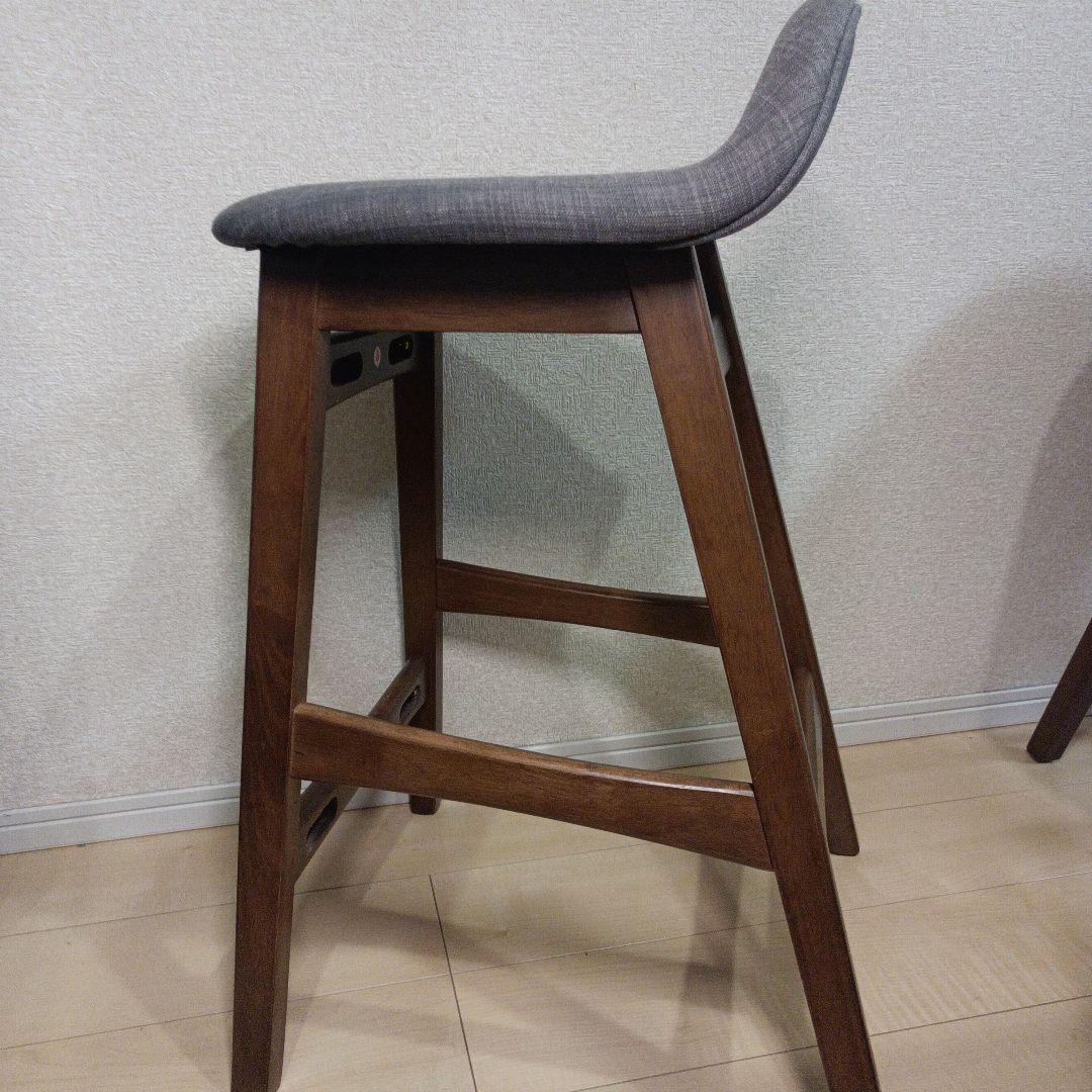 希少 ニトリ フィルン カウンターチェア ウッドチェア 　 2脚セット