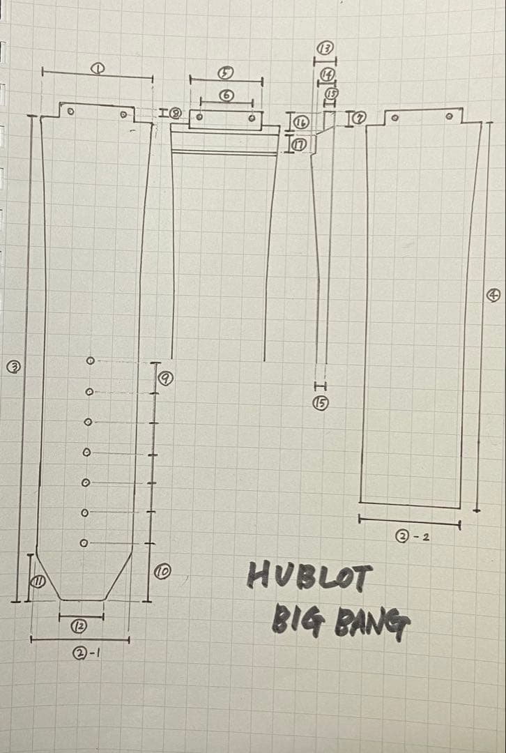 ✏️y0804674　ウブロ（HUBLOT）専用レザーベルト・オーダー製作