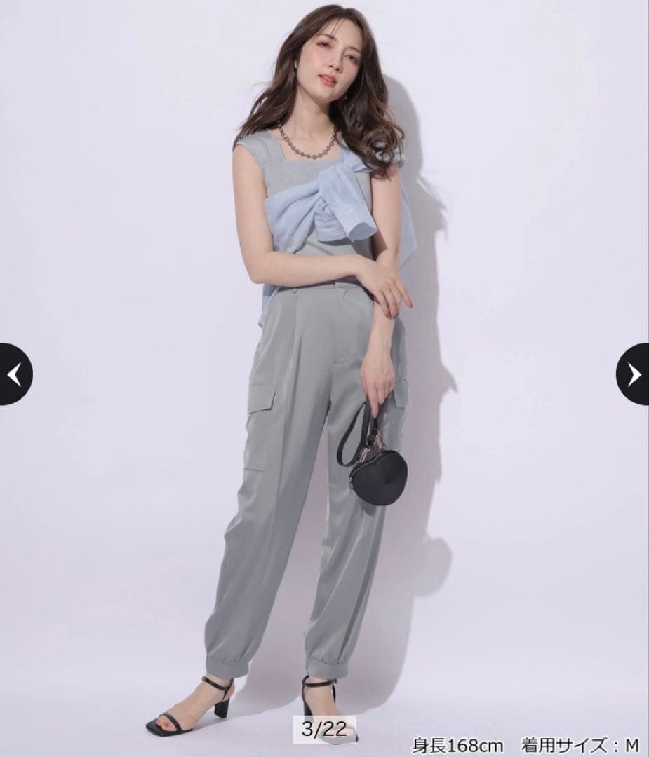 【新品】アプワイザーリッシェ　リラクシーサテンワークパンツMサイズ