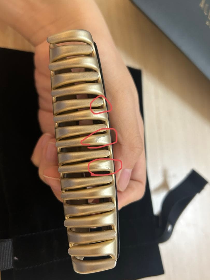 アレクサンドルドゥパリ ヘアクリップL ブラック フルラインストーン