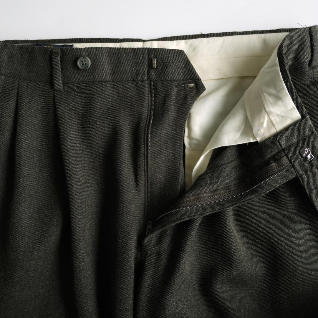 BROOKS BROTHERS USA製 90's ツータックウールスラックス