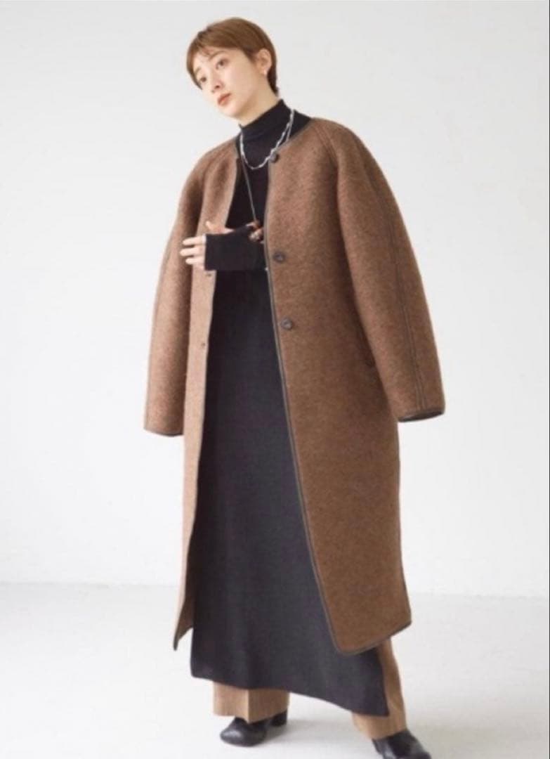 todayful ウールジャージーコート