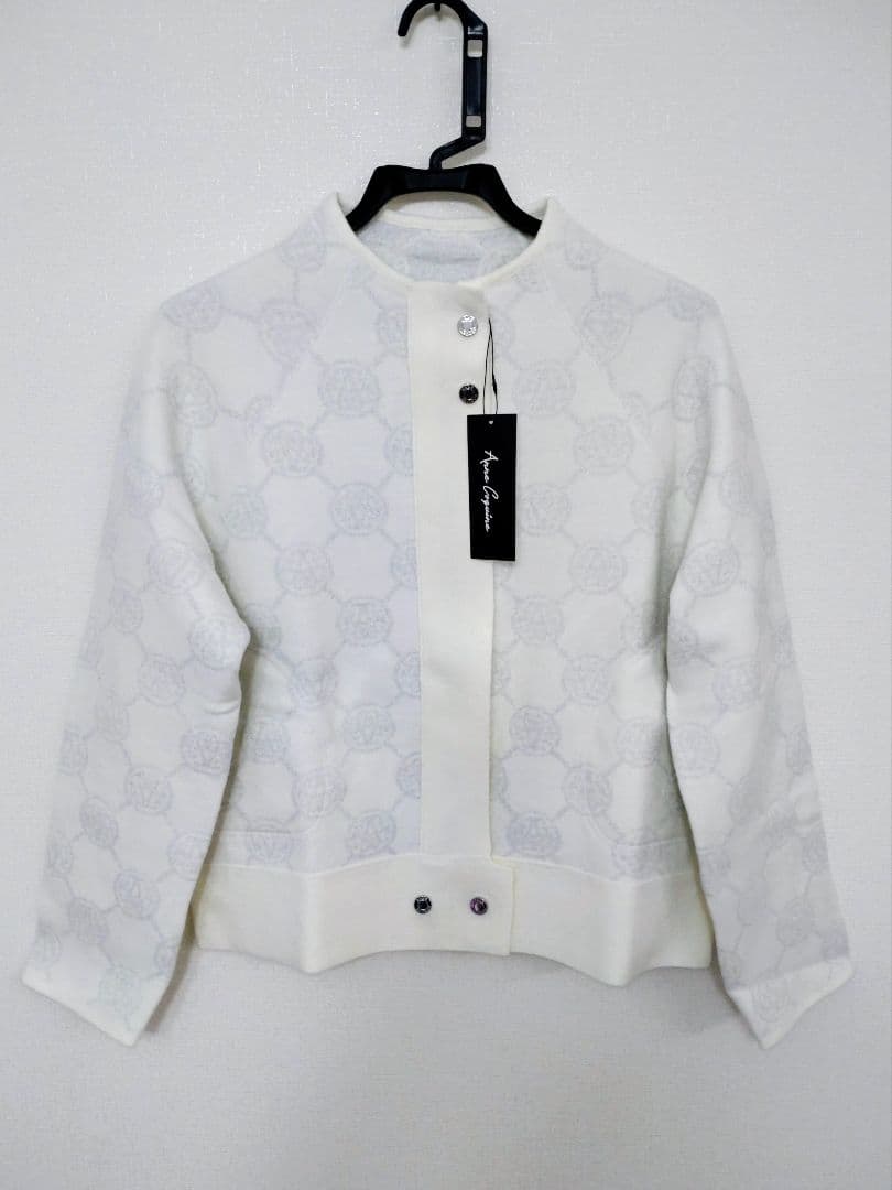 【新品】アンコキーヌ　コアスパンヤーンニット　ボトルネックブルゾン