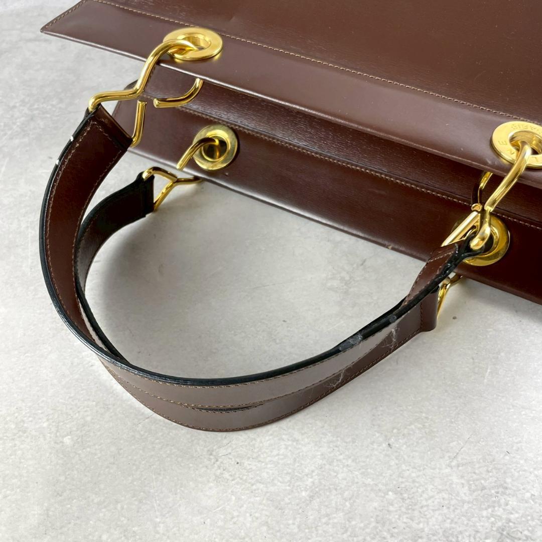 【超希少美品!】CELINE セリーヌ ブラウンレザートートバッグ ハンドバッグ