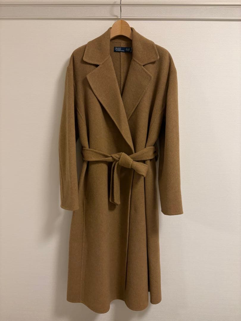 ポロラルフローレン ウールカシミヤブレンド ラップ コート