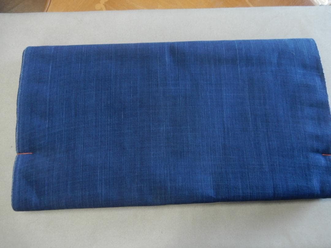 松阪木綿 正藍染無地反物・納戸色・12ｍ保証・ワイド巾・三重県指定伝統工芸品
