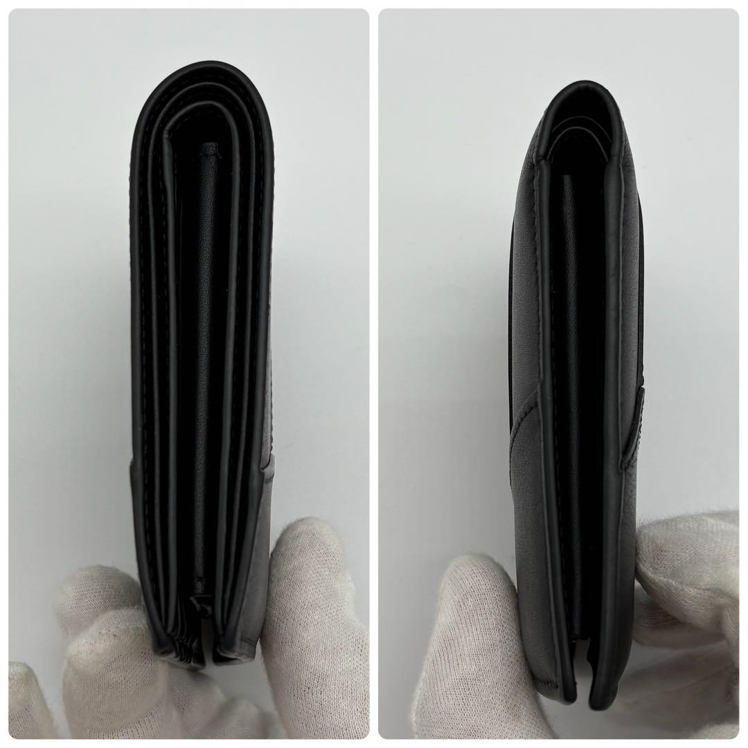 【極美品】ロエベ 折り財布 パズル アナグラム ロゴ ブラック バイフォールド