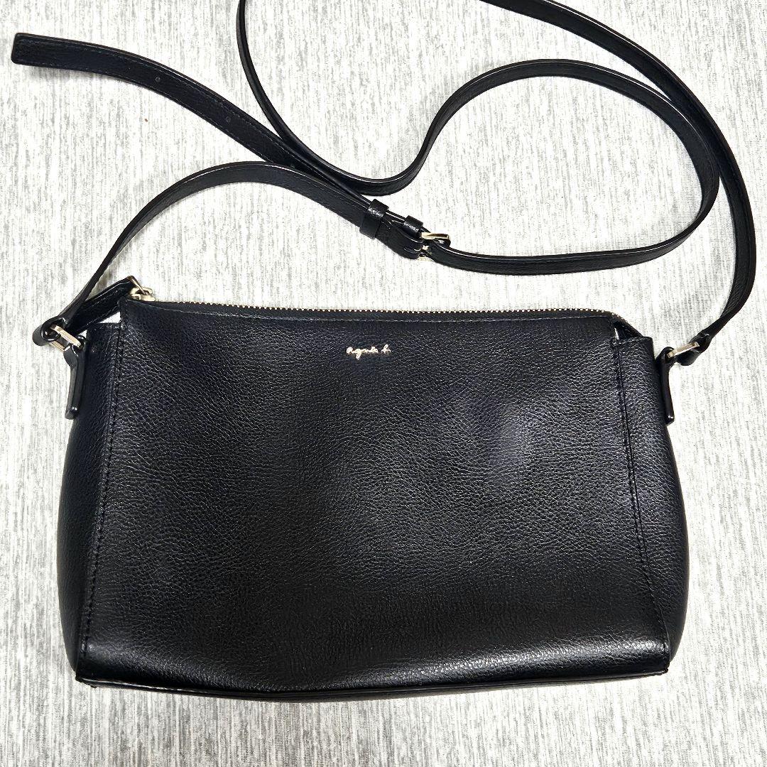 【ebtsu】agnes b. アニエスベー ショルダーバック　レザー