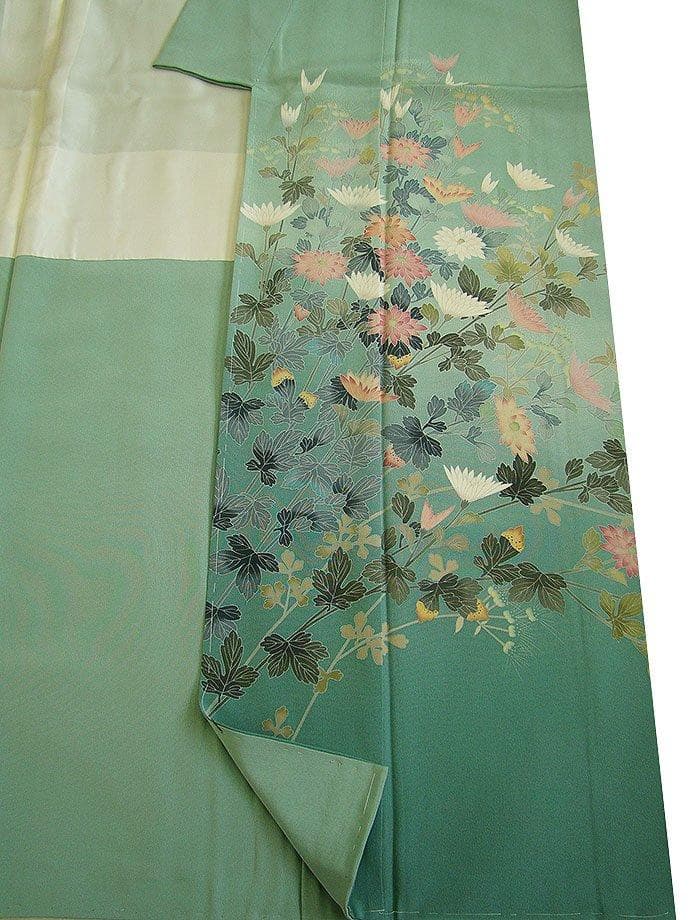 美品 ロング寸 作家物 本加工染 附下げ・訪問着 正絹 未使用 ＨH2191