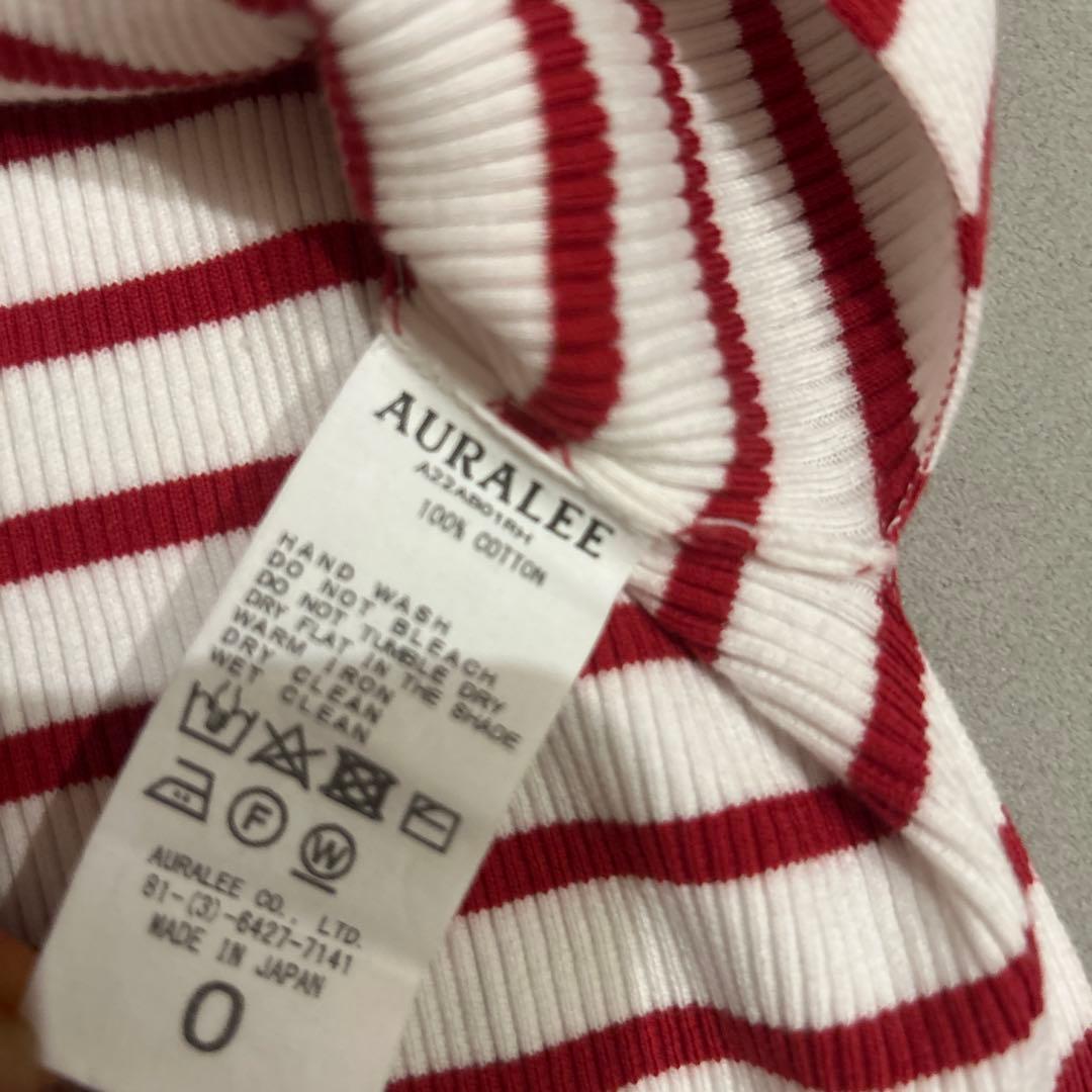 【ロンハーマン別注】 AURALEE ギザボートネック リブニット