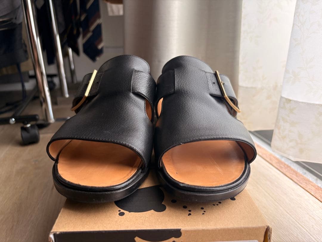 【美品】フラテッリジャコメッティ　サンダル 黒41サイズ（26cm）