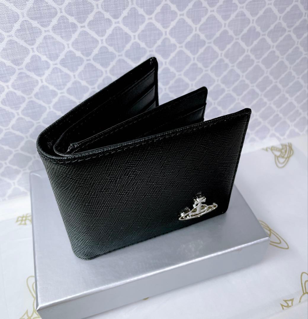 【COOL☆ショッパー付】ヴィヴィアン・ウエストウッド 折財布 ブラック メンズ