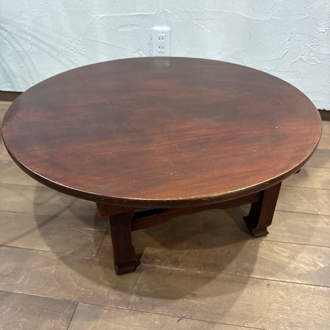 折り畳みちゃぶ台 欅材 昭和レトロ